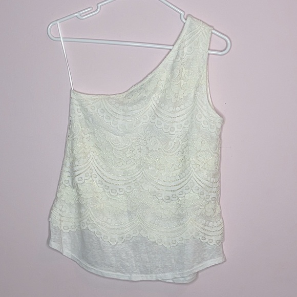 ❤️ 🆕 Generation Love One Shoulder Lace Linen Tank Small - Picture 4 of 5